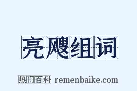 亮飕组词是什么意思的图片